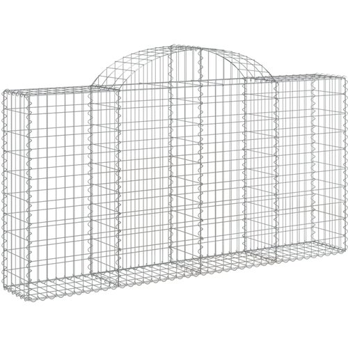  Lučne gabionske ko&amp;scaron;are 6 kom 200x30x100/120cm pocinčano željezo Slike