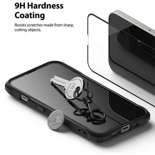 Ringke Invisible Defender ID Full Glass kaljeno staklo puna pokrivenost s okvirom za iPhone 13 mini Slike