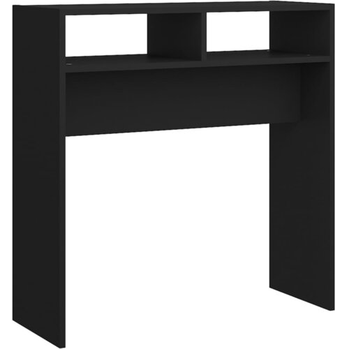 Maison Chic konzolna miza - miza ob steni črna 78x30x80 cm iverna plo&amp;scaron;ča, (21785916) Slike