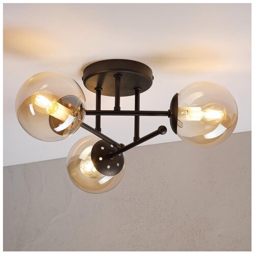  Plafonski luster MALENA 3xE14/5W/230V smeđa/zadimljeno bež Slike