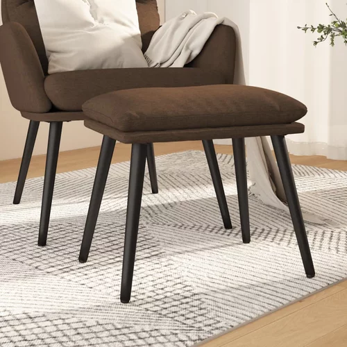 vidaXL stolček za noge rjav 45x29,5x39 cm blago