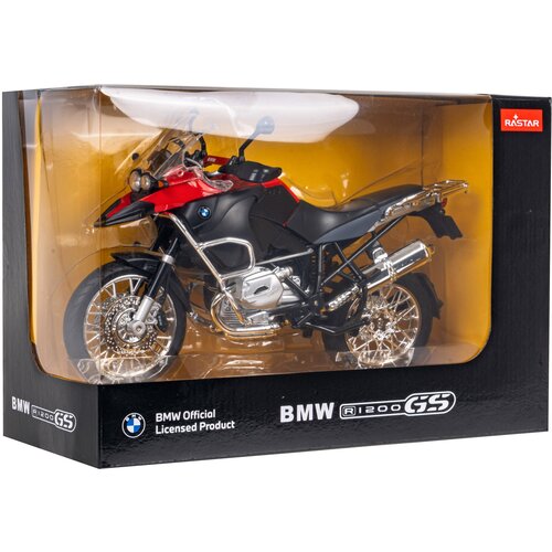  Licencirani metalni motor za igru BMW R1200GS 1:9 RASTAR - crveni Cene