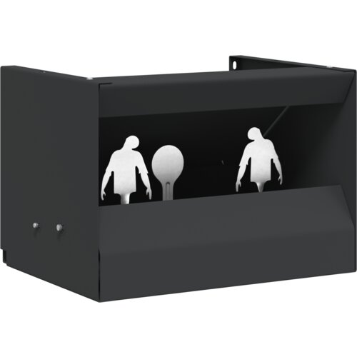 VidaXL Kutija za zamku metaka Crna 29 x 22 x 20 cm Čelik Slike