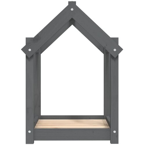  Krevet za pse sivi 61 x 50 x 70 cm od masivne borovine Slike