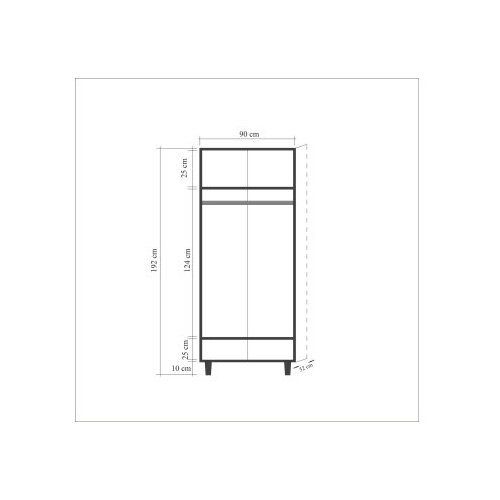Hanah home Ormar Stil 90x192x52cm Hrast Cene