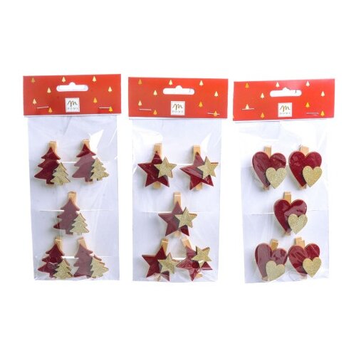 Viter novogodišnje štipaljke 1/5 bordo pliš ( 75253 ) Cene