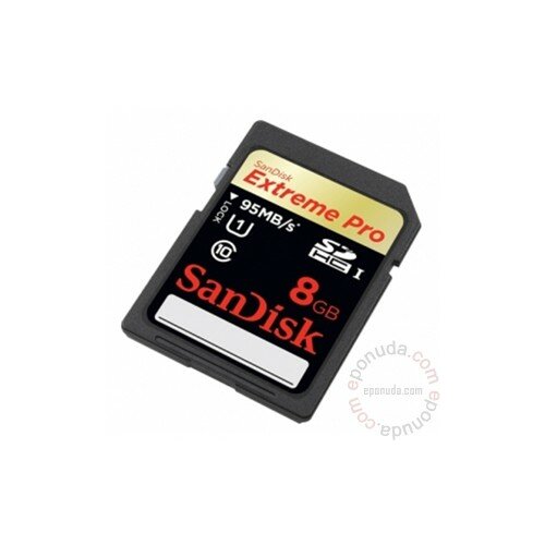Sandisk SDHC 8GB Extreme Pro 95mb/s memorijska kartica Slike