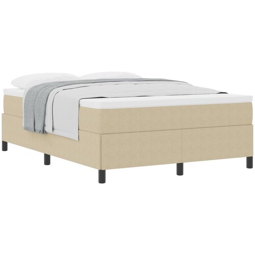 VidaXL Postelja Svetlo Zelena Siva 140x190 cm Kordurobna Tkanina, (22049930) Slike