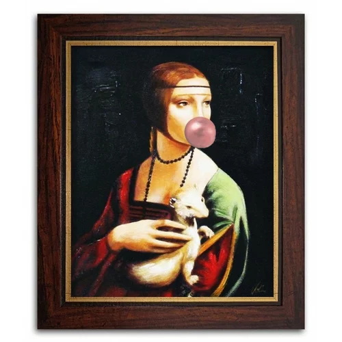 Inne Oljna slika v okvirju based on Leonardo Da Vinci – Lady with an Ermine