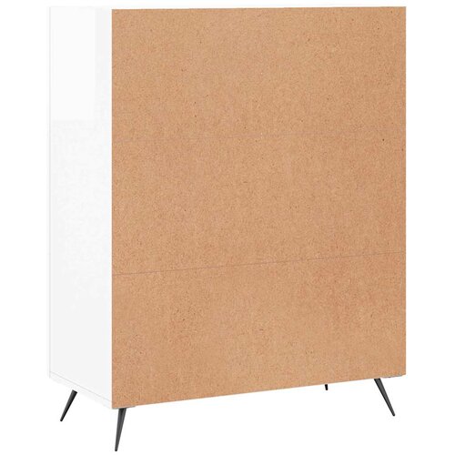  Komoda sjajna bijela 69,5x34x90 cm od konstruiranog drva Slike