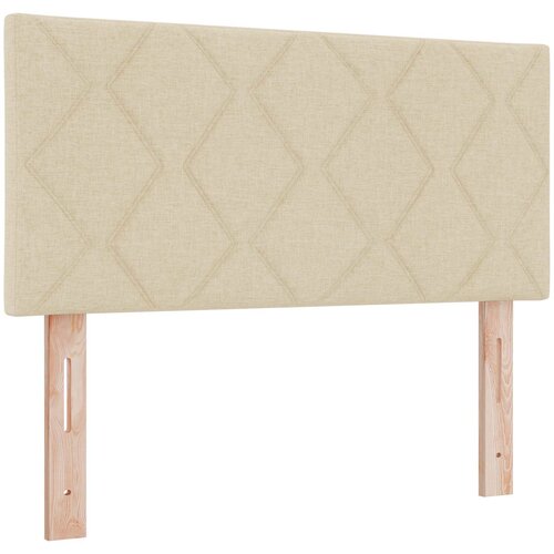  Boxspring krevet s madracem Krem 90 x 190 cm Tkanina Krema 190 x 90 x 88 cm Slike