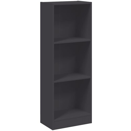 Maison Chic Knjižna omara - Knjižni regal 3-nadstropna siva 40x24x109 cm inženirski les, (21725176) Cene