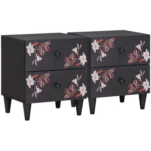  Noćni ormarić 2 pcs Smeđa 40 x 33,5 x 46 cm Čvrsto drvo manga Cene