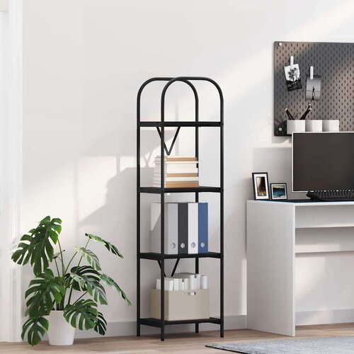 vidaXL Polica Crni hrast 40 x 30 x 146 cm Konstruirano drvo Cene