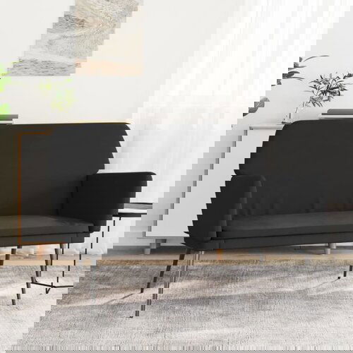 vidaXL Klop črna 108x79x79 cm žamet Cene