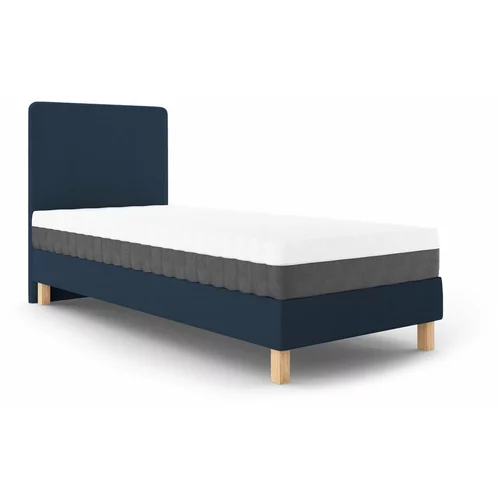 Mazzini Beds tamnoplavi krevet za jednu osobu Lotus, 90 x 200 cm