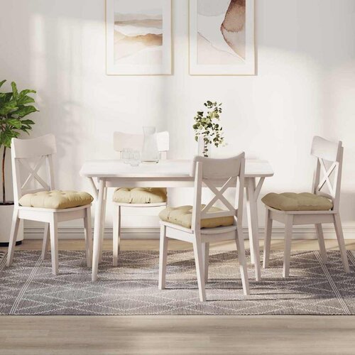  Jastučići za sjedenje 4 pcs Krema 40 x 40 x 12 cm tkanina Cene