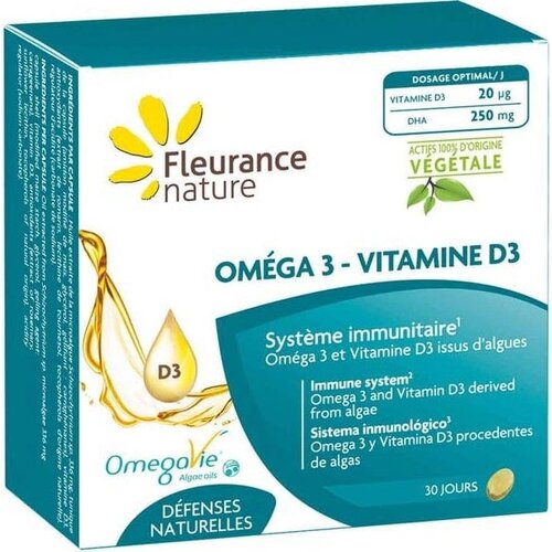 Fleurance Nature Omega 3 - vitamin D3 - 30 Gel-kapsule Cijene