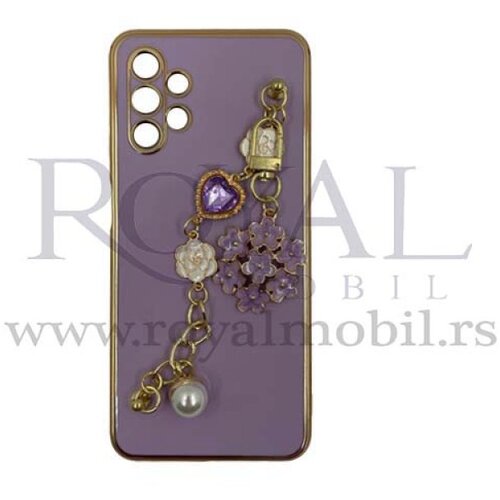  futrola elegant sa priveskom za samsung A336 galaxy A33 5G ljubicasta Slike
