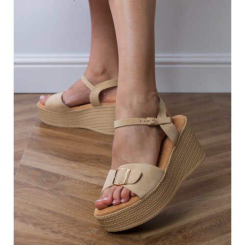 D/CEO Sarni women's brown sandals with decorative buckle Cene