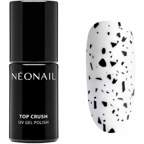 NeoNail Top Crush nadlak za nokte za upotrebu uz UV/LED lampu nijansa Black Gloss 7,2 ml