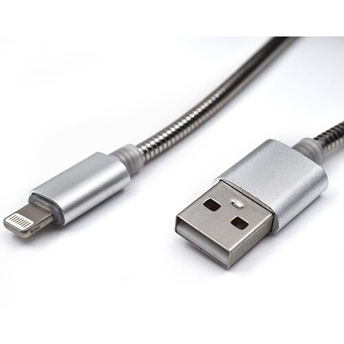 USB metalni kabl na Iphone 1m IAB-K010 silver ( 101-22 ) Slike