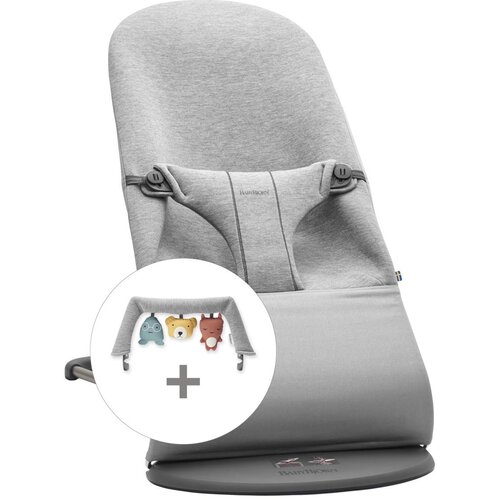 Baby Bjorn Gugalnik Bliss Jersey + Soft Toy - Light Grey 606072 Cene