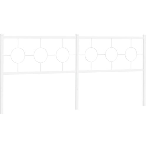 VidaXL Kovinsko vzglavje belo 200 cm, (21142625) Slike
