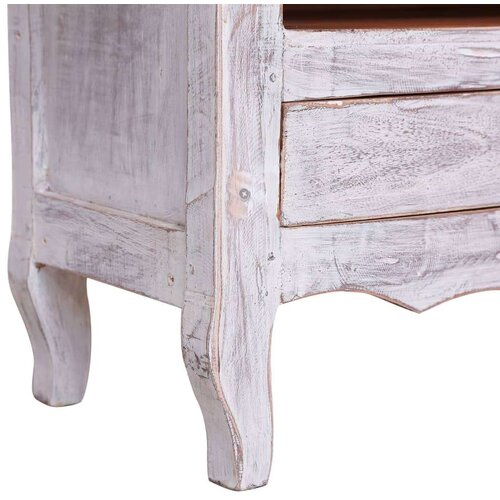 VidaXL TV omarica 120x30x40 cm bela iz trdnega predelanega lesa Slike