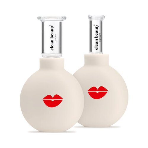Clean Beauty Concept Glass Cupping Face Cene