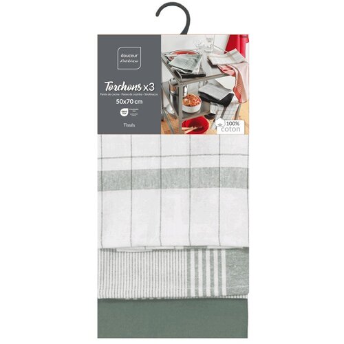 Douceur d int&amp;eacute;rieur Pamučna kuhinjska krpa 3 kom 50x70 cm Vibrato &amp;ndash; Slike