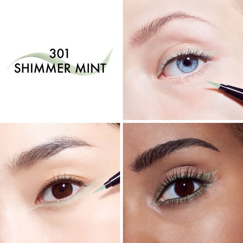 Dior Diorshow Liquid Liner tekući eyelineri u olovci vodootporno nijansa 301 Shimmer Green 0.55 ml Slike