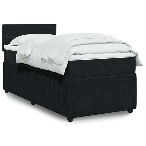 Box spring krevet s madracem crni 90x200 cm baršunasti Cijene
