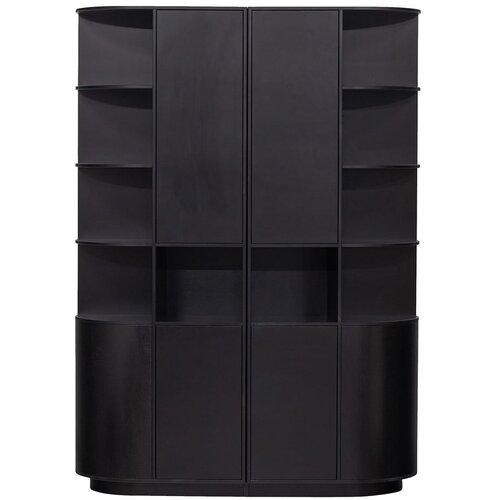 WOOOD Crna modularna biblioteka od masivnog bora 156x210 cm Finca &amp;ndash; Slike