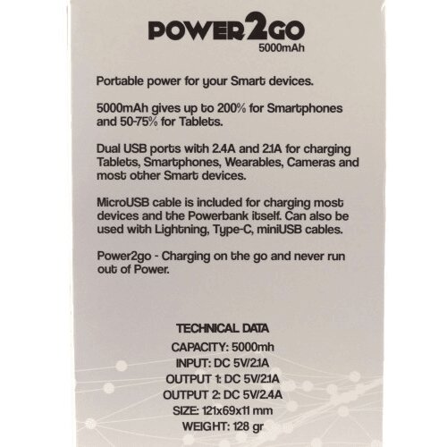  Mr. Watts zunanja prenosna baterija powerbank 5000 mAh - Ärn Cene