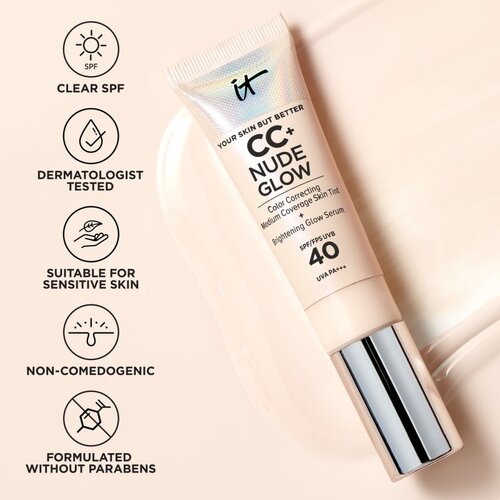 IT Cosmetics Your Skin But Better CC + Nude Glow CC krema za sjaj lica SPF 40 Fair Light 32 ml Slike