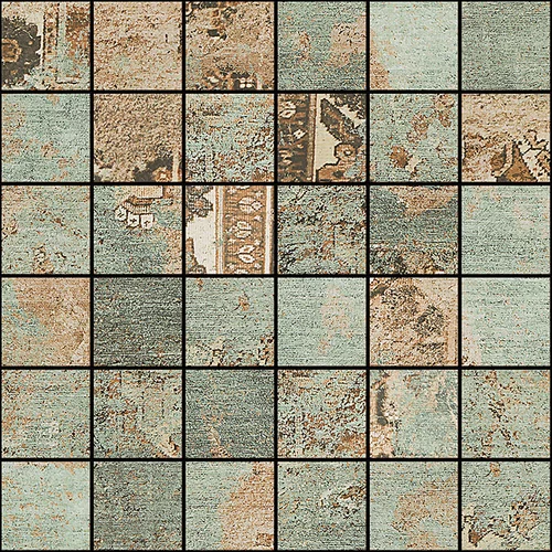 x Mozaik ploščica Bagdad (29,75 x 29,75 cm, zelena, glazirana, R9)