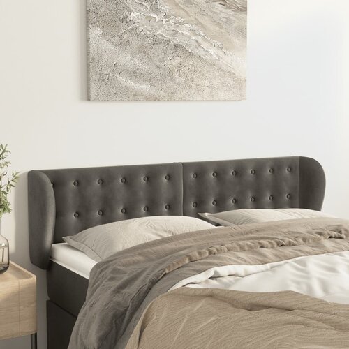  Uzglavlje s u&scaron;ima tamnosivo 147x23x78/88 cm bar&scaron;unasto Cijene