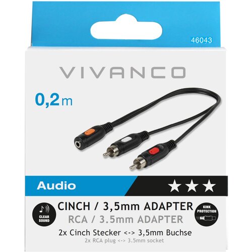 Vivanco Adapter Cinch- Klinka 0,2m 46043 Cijene