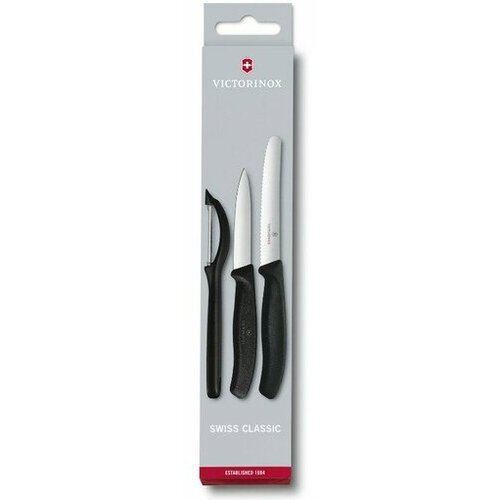 Victorinox kuhinjski nož i ljuštač, crni, 3/1 Cene