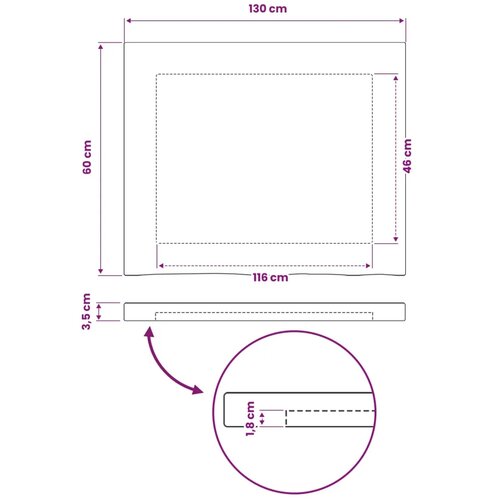  Pravokutni stolni vrh 130 x 60 x 3 cm Pravokutni - Prirodna 90 x 55 x 3 5 cm Živi rub 1 strana Slike
