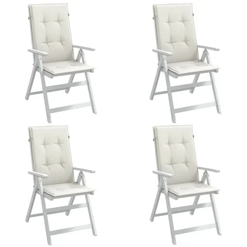 vidaXL Jastuci za stolice 4 kom prošarano krem 120x50x4 cm tkanina