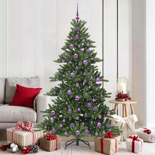 vidaXL Umjetno božićno drvce s nogom with LEDs s stalakom 180cm PVC Cene