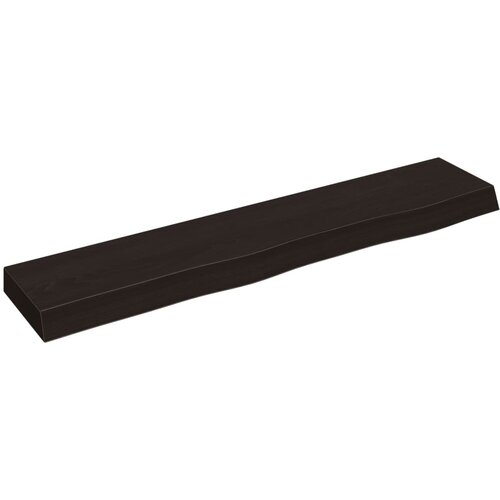 Maison Chic Stenska polica - Viseča Polica temno rjava 100x20x6 cm trdna hrastovina, (21784837) Cene