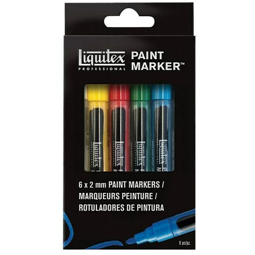 LIQUITEX professional Set markera Paint Marker (6 Kom., 2 mm, Okrugli vrh)