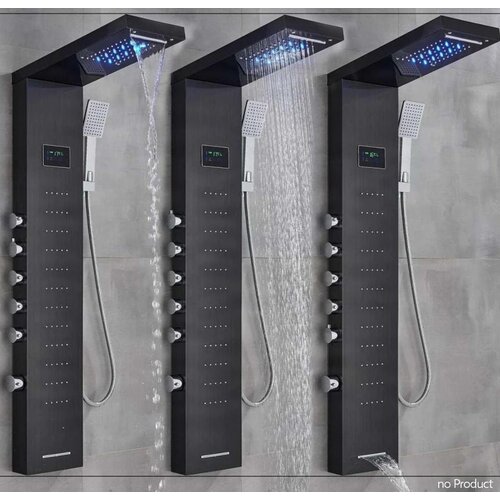 EYN Luksuzni tu&amp;scaron; panel z LED zaslonom | Tu&amp;scaron; sistem BSP2040 &amp;mdash; Črna &amp;mdash; Stenska Slike
