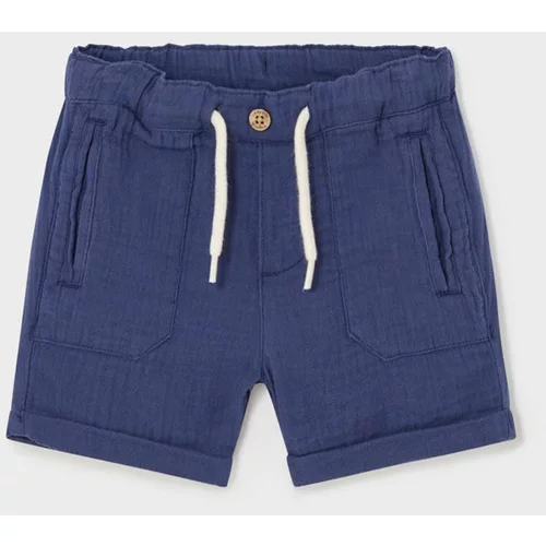 Mayoral Bombažne kratke hlače za dojenčke mornarsko modra barva