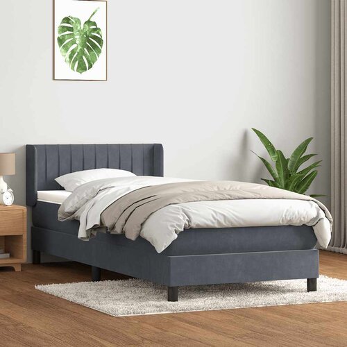 Box Spring krevet s madracem tamno sivi 80x210 cm bar&scaron;un Cijene