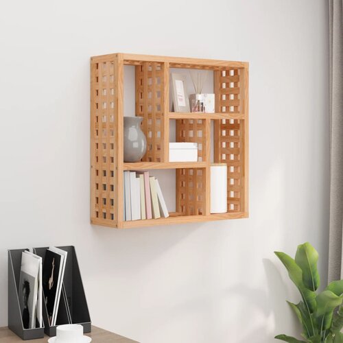vidaXL Stenska polica 49x15x49 cm trdna orehovina Cene