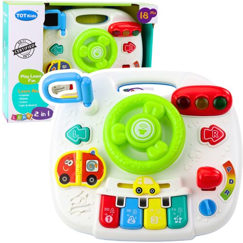 PANEL Interactive Table Educational Steering Wheel 2in1 Lights Sounds Slike